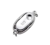 HKVTVCYPYA Sólida plata 925 hebilla de frijol cierres de maní garra fabricación de joyas hallazgos hebillas accesorios de conector(13 mm)