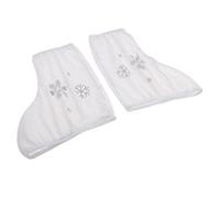 HKWFKAWA 2 fundas protectoras para botas de patinaje sobre hielo, terciopelo, color blanco-XL