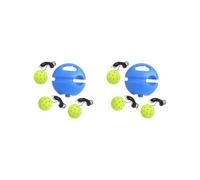HKWFKAWA Juego de 2 bases de entrenamiento de pickleball profesionales portátiles y prácticas con 3 bolas verdes