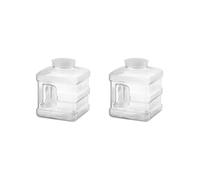 HKWFKAWA Juego de 2 portabotellas de agua de gran capacidad para camping, lavado de coche, emergencia, 7,5 L, transparente
