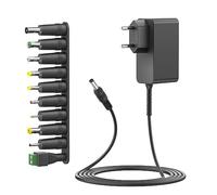 HKY 12V 2A Cargador de Fuente de Alimentación Universal Adaptador de CA para Tiras de LED, Bomba de Agua, Impresora, Escáner, Enrutador, Reproductor de DVD, Discos Duros externos, Cámara, Radio