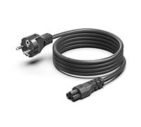 HKY Cable de alimentación portátil 3 Clavijas 2M para PC Portátil Laptops Samsung Chromebook,Compaq E Series,Lenovo ThinkPad,para HP Spectre,Dell para Sony, EU Cable Schuko CEE7 a C5