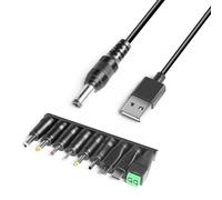HKY Cable de Alimentación USB Cable de Carga Universal para JBL Charge 1 2 3, Flip 2 3 4, TV Box, Philips Hue Hub, Powerbanks, Router, LED Light, Musicman, Mini Altoparlanti,Bluetooth con 9 Conectores