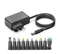 HKY DC 15V 2A 1A Universal Netzteil mit 10 Adapters für Peak 450A 500A 600A 800A 1000A Car Jump Starter, Adapter Switching Router Amp LED Light Receiver Traktor S2 MK III Basura Robot