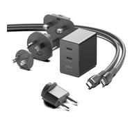 HKY GaN Tipo C PD3.0 77W 65W 40W Cargador Rápido para Huawei Matebook, PD USB C AC Adaptador Charger, JBL Xtreme 3 Xtreme 4 Altavoz Dual Puerto, Honor para Samsung iPhone Teléfono Ipad con Tipo C