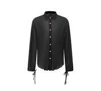 HKYBCF Baile Latino Long Sleeved National Standard Latin Dance Shirt Men'S Ballroom Tops Adults Top Practice Wear para Hombres(Black top,S)