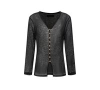 HKYBCF Baile Latino Men's Long Sleeved Latin Dance Top Ballroom Striped Shirt Male Samba Rumba Modern Dancing Shirts para Hombres(Black,L)