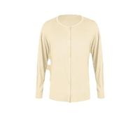 HKYBCF Baile Latino Men's V-Neck Latin Dance Tops Adults Samba Ballroom Top Long Sleeves Shirt Practice Clothes para Hombres(Beige Top,L)