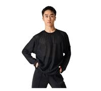 HKYBCF Baile Latino Modern Dancing Tops Men's Long Sleeves Latin Dance Top Rumba Ballroom Shirts Male Practice Wear para Hombres(S)