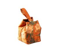 HKYBCF Bolsa de muñeca Knot Bolsa de tela con cordón for taza té, bolso bordado portátil multifuncional estampado a prueba roturas, artículo pequeño(Color2)