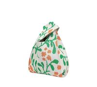 HKYBCF Bolsa de muñeca Knot Bolso de mano punto informal, floral, retro, simple, con bloques colores, versátil for todas las estaciones, ligero y plegable(Green)