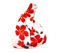 HKYBCF Bolsa de muñeca Knot Bolso de muñeca con nudo for mujer, bolso mano Vintage hecho a, Mini cubo portátil estampado flores, pliegue gran capacidad(Color-02)