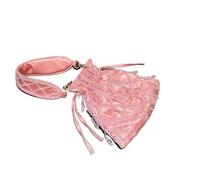 HKYBCF Bolsa de muñeca Knot Bolso tipo cubo de satén con cuentas y borlas, bolso noche hecho a mano for mujer, for fiesta boda, hombro
