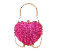 HKYBCF Bolsos de pedrería Bolso de mano con forma corazón y cristales incrustaciones diamantes, ideal for bodas, fiestas ocasiones especiales(Color 6)