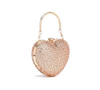 HKYBCF Bolsos de pedrería Bolso de mano con forma corazón y cristales incrustaciones diamantes, ideal for bodas, fiestas ocasiones especiales(Color 3)