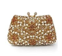 HKYBCF Bolsos de pedrería Bolsos de mano noche con diamantes imitación, lujo, for bodas, fiestas y cócteles(Green)