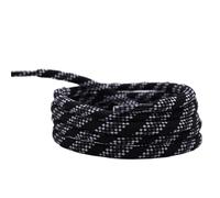 HKYBCF Cordones para botas de senderismo Cordones redondos de sarga seis colores, 2 pares, 6mm, cordón en la cintura, suéter, sombrero, cordones cuerda para hombres(Black White Grey,180 cm)