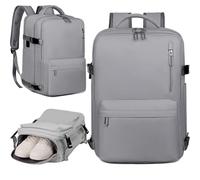 HKYBCF Mochila escolar Bolsa de viaje con compartimento independiente for zapatos, bolsa equipaje gran capacidad, mochila estudiante color sólido, computadora negocios
