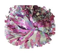 HKYBCF Pompón de Animadora Pompón holográfico de Animadora con Mango bastón for Uso Manual, 1 Pieza(Color2,6 Inch)