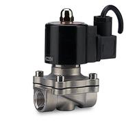 HKYPCOKVK Válvula solenoide de Agua y Aire Acero Inoxidable, Normalmente Cerrada, 1/2; 1; 2; DN15-65, CA 220 V, CC 12, 1 Unidad(Npt-110v,DN40)
