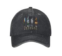 HKYTEEXP Moda Lavada de algodón Imagine Dragons Band Loom Tour 2024 Print Cap para Unisex Música de algodón Gorra de Camionero Gorra de béisbol Diaria Ajustables
