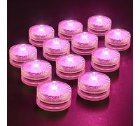 HL Velas LED sin llama Luces de té, Mini luz subacuática, 100 horas Luces LED para estanque Luces decorativas para estanque Piscina Acuario Florero Bañera Spa Fiesta Festival