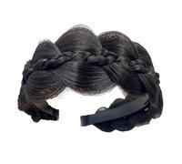 Hlagmix Diadema trenzada para el cabello,Diadema trenzada | Diadema ancha con trenzas de espina de pescado y dientes - Trenzas trenzadas torcidas, diadema de espina de pescado, accesorios para el