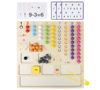 Hlagmix Juguete de Cuentas de matemáticas,Juguete de Cuentas de matemáticas para niños | Juego de Mesa aritmética | Tablero de matemáticas de Madera para niños, Juegos educativos de matemáticas,