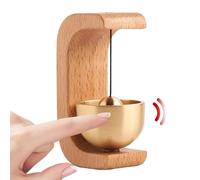 Hlagmix Timbre magnético para puerta, timbre de madera, latón con imán y alarma de seguridad adhesiva, para puerta corrediza, hierro, restaurante, inauguración de la casa