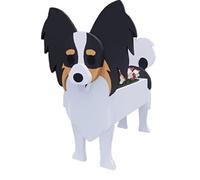 HLASMSPE Papillon - Maceta para decoración de jardín, pequeños regalos para mujeres, con forma de perro, caja de almacenamiento para perros, 34 x 24 cm
