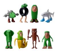 Hlayshing 8 Packed Italian Brainrot,Tung Tung Tung Sahur Figures,Brainrot Figurine Set,Tralalero Tralala D'Action de Collection pour Les Fans,Enfants et Adultes