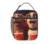 HLBSDM Adorable bolsa térmica reutilizable a prueba de fugas con diseño de perros fantásticos - Ideal para hombres y mujeres en el trabajo, la oficina, viajes y picnics.