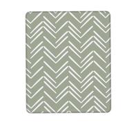 HLBSDM Alfombrilla de ratón Boho Mud Cloth Chevron Verde Salvia, Suave, de Varios tamaños, con Borde de Goma Antideslizante, diseño Vertical, 8,3 x 10,3 Pulgadas