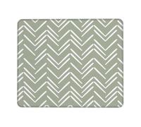 HLBSDM Alfombrilla de ratón Boho Mud Cloth Chevron Verde Salvia, Suave y Bonita, con Borde de Goma Antideslizante, 7 x 8,6 Pulgadas