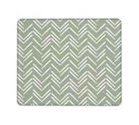 HLBSDM Alfombrilla de ratón de 10 x 12 Pulgadas con Estampado de chevrón en Tela Boho, Color Verde Salvia, Suave y con Bordes de Goma Antideslizantes.