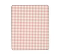 HLBSDM Alfombrilla de ratón de algodón Suave con Estampado de Cuadros Vichy Rosa empolvado, Varios tamaños, Borde de Goma con Bloqueo, diseño Vertical, 8,3 x 10,3 Pulgadas