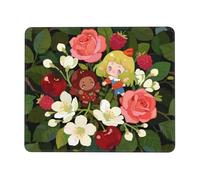 HLBSDM Alfombrilla de ratón Lady and Rose Gaming con Base de Goma Antideslizante, Cuadrada, para Ordenador de Oficina, 10 x 12 Pulgadas.