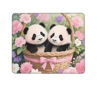 HLBSDM Alfombrilla de ratón para Juegos Flower Panda con Base de Goma Antideslizante para portátil, Alfombrilla de ratón para Ordenador doméstico, 10 x 12 Pulgadas.