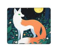HLBSDM Alfombrilla de ratón para Juegos Fox and Flower con Base de Goma Antideslizante para portátil, Alfombrilla de ratón para Ordenador doméstico de 7,9 x 9,5 Pulgadas.