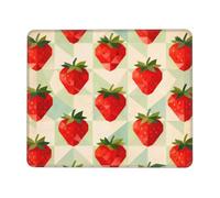 HLBSDM Alfombrilla de ratón para Ordenador Red Strawberry con Base de Goma Antideslizante, 10 x 12 Pulgadas.