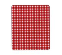 HLBSDM Alfombrilla de ratón Retro roja a Cuadros Vichy, Suave, de Varios tamaños, con Borde de Goma Antideslizante, diseño Vertical, 7,9 x 9,5 Pulgadas