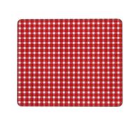 HLBSDM Alfombrilla de ratón Retro roja con Estampado de Cuadros Vichy, Suave y con Bordes de Goma Antideslizantes, 7,9 x 9,5 Pulgadas