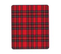 HLBSDM Alfombrilla de ratón Royal Stewart Tartan a Cuadros Rojos y Negros, Suave, de Varios tamaños, con Borde de Goma Antideslizante, diseño Vertical, 7,9 x 9,5 Pulgadas