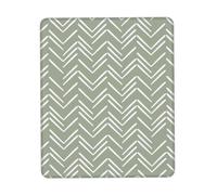 HLBSDM Alfombrilla de ratón Vertical de 10 x 12 Pulgadas con diseño de chevrón en Tela Boho, Color Verde Salvia, Suave y con Borde de Goma, Disponible en Varios tamaños.