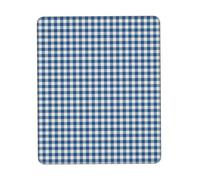 HLBSDM Alfombrilla de ratón Vertical de 7,9 x 9,5 Pulgadas con Bonito diseño de Cuadros Vichy Azul Marino, Suave y de Varios tamaños, con Borde de Goma Antideslizante.