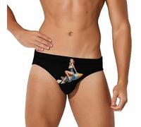 HLBSDM Bañador Tipo Slip de Cintura Baja para Hombre con Estampado de Pin-ups de la Segunda Guerra Mundial, Ropa Interior de Bikini para la Playa.