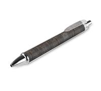 HLBSDM Bolígrafo retráctil ligero de madera oscura con acabado rústico campestre y punta fina de 0,5 mm, fabricado en policarbonato duradero con clip para uso diario.
