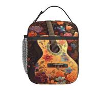 HLBSDM Bolsa térmica reutilizable y a prueba de fugas con diseño de guitarra especial - Ideal para hombres y mujeres en el trabajo, la oficina, viajes y picnics.