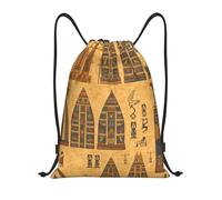 HLBSDM Bolsas con cordón de la tribu del Antiguo Egipto, mochila deportiva para gimnasio o yoga, para adultos, 14 x 16,9 pulgadas (pequeña)