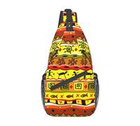 HLBSDM Bolso bandolera con notas egipcias, jeroglíficos, mochila de hombro, bandolera egipcia antigua, mochila informal de día